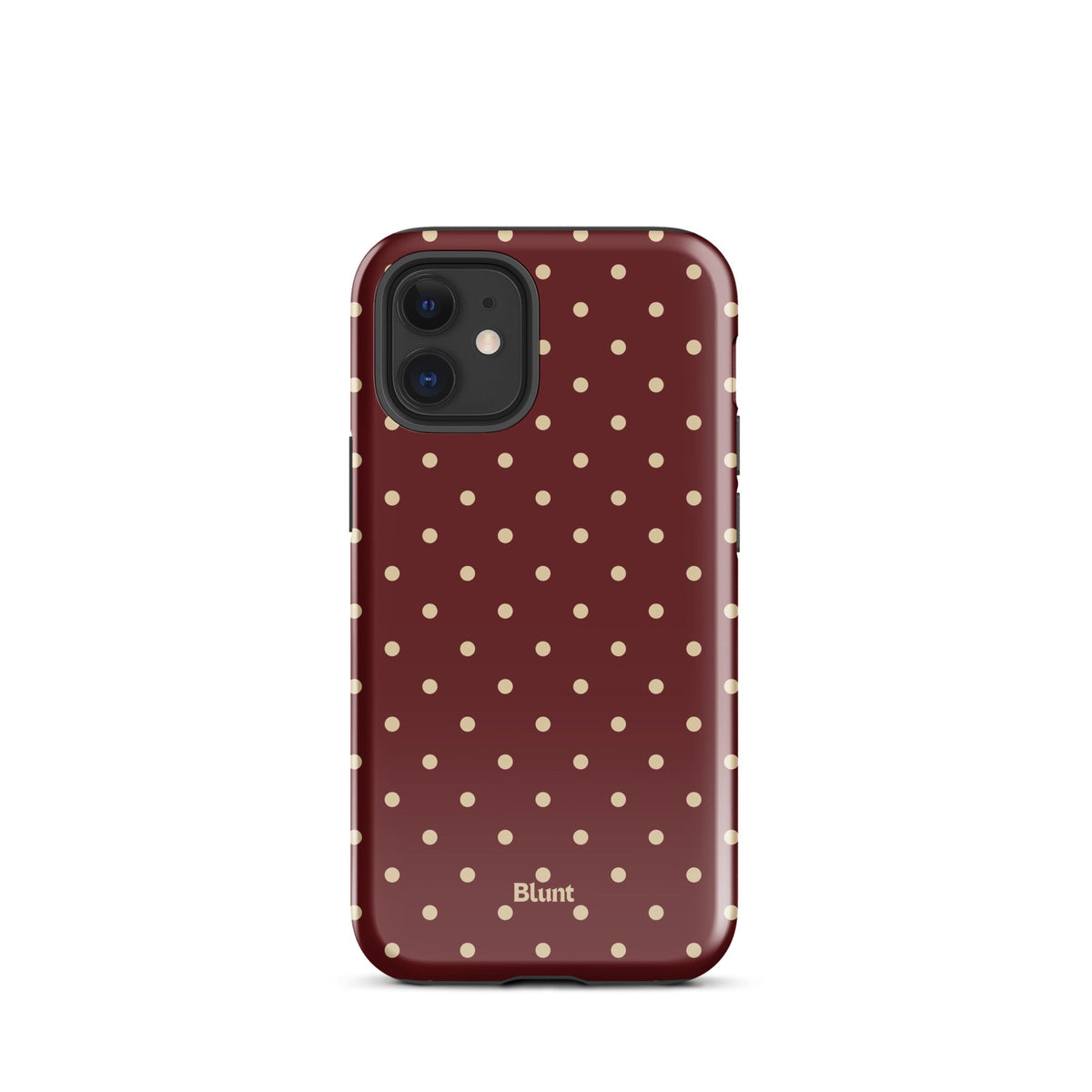 Burgundy Dot iPhone Case