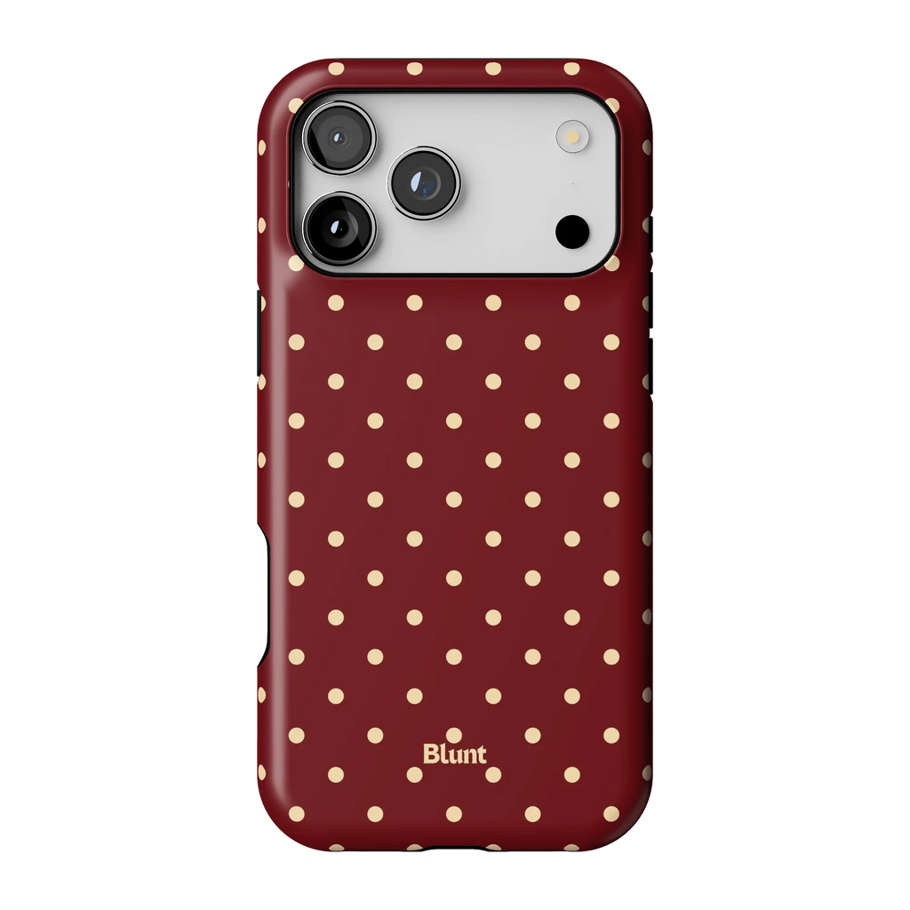 Burgundy Dot iPhone Case