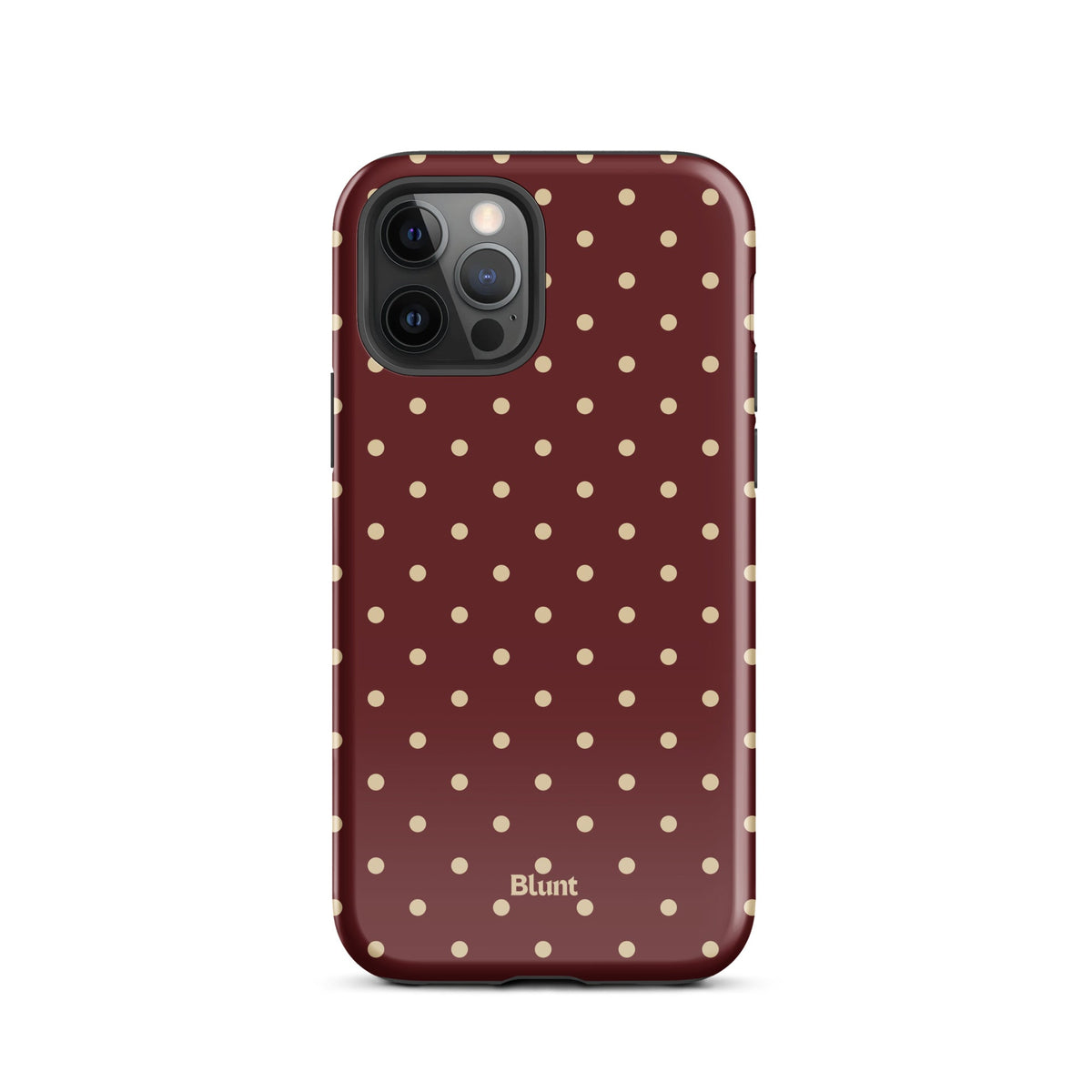 Burgundy Dot iPhone Case