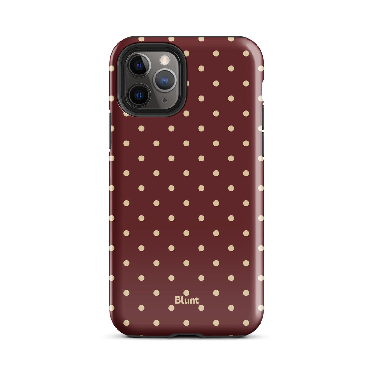Burgundy Dot iPhone Case