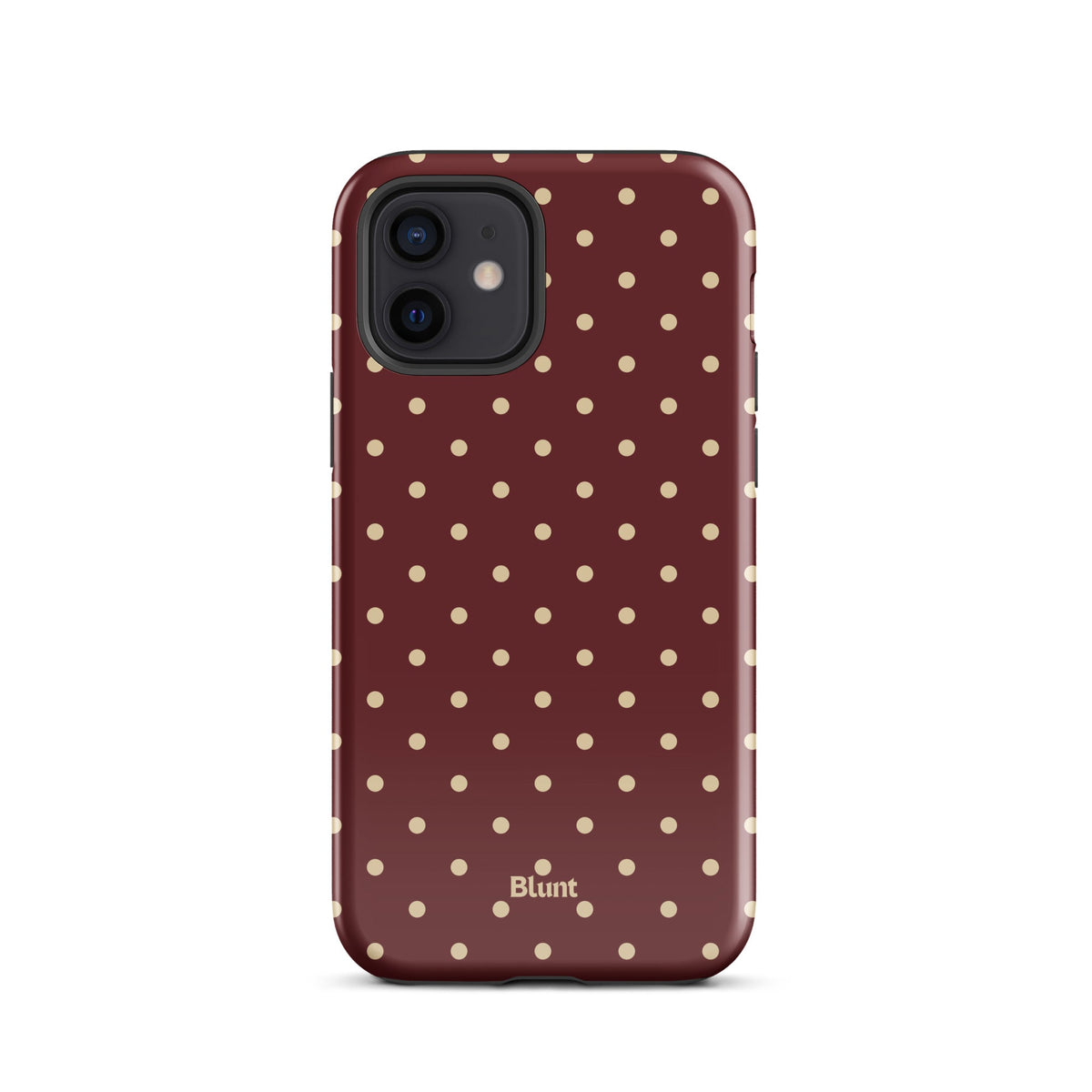 Burgundy Dot iPhone Case