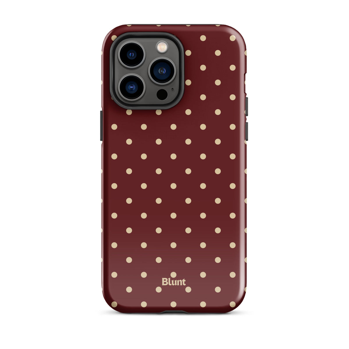 Burgundy Dot iPhone Case