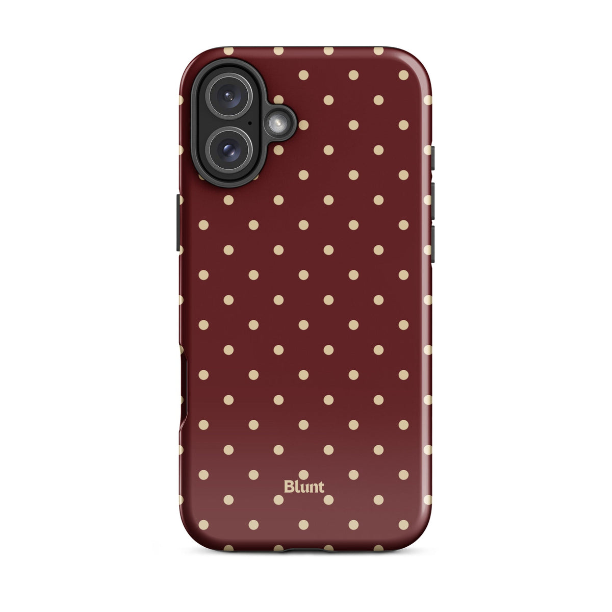 Burgundy Dot iPhone Case