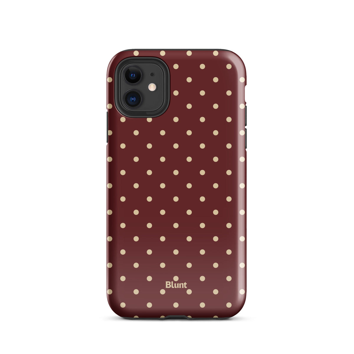 Burgundy Dot iPhone Case