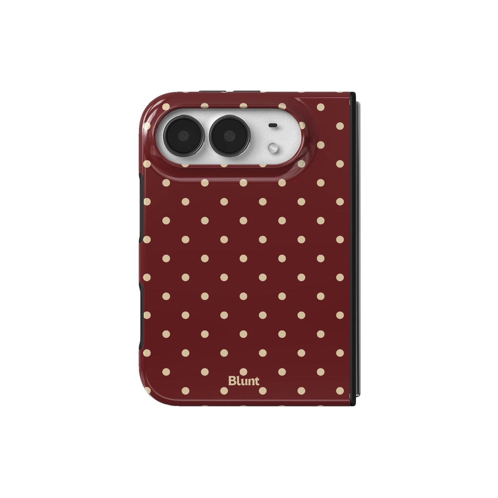 Burgundy Dot iPhone Case