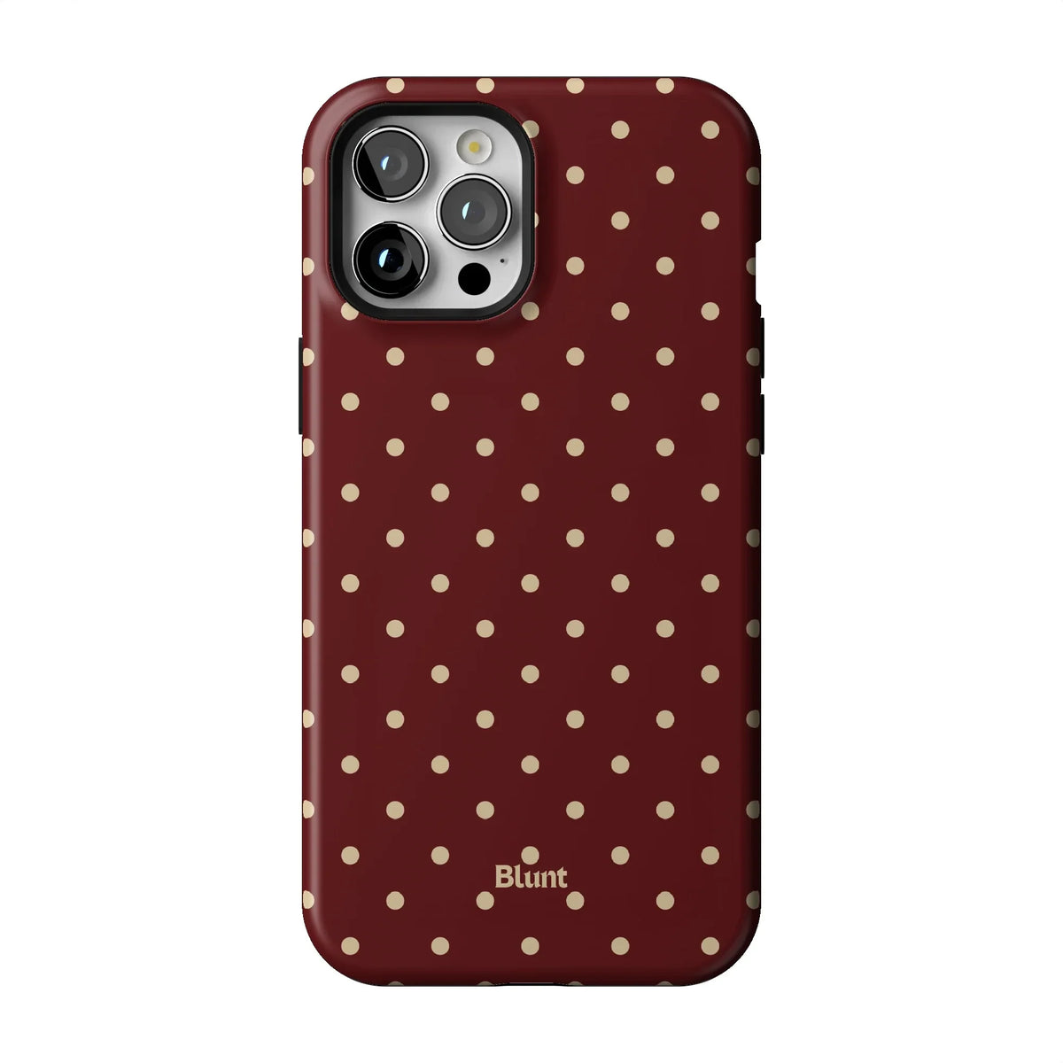 Burgundy Dot iPhone Case