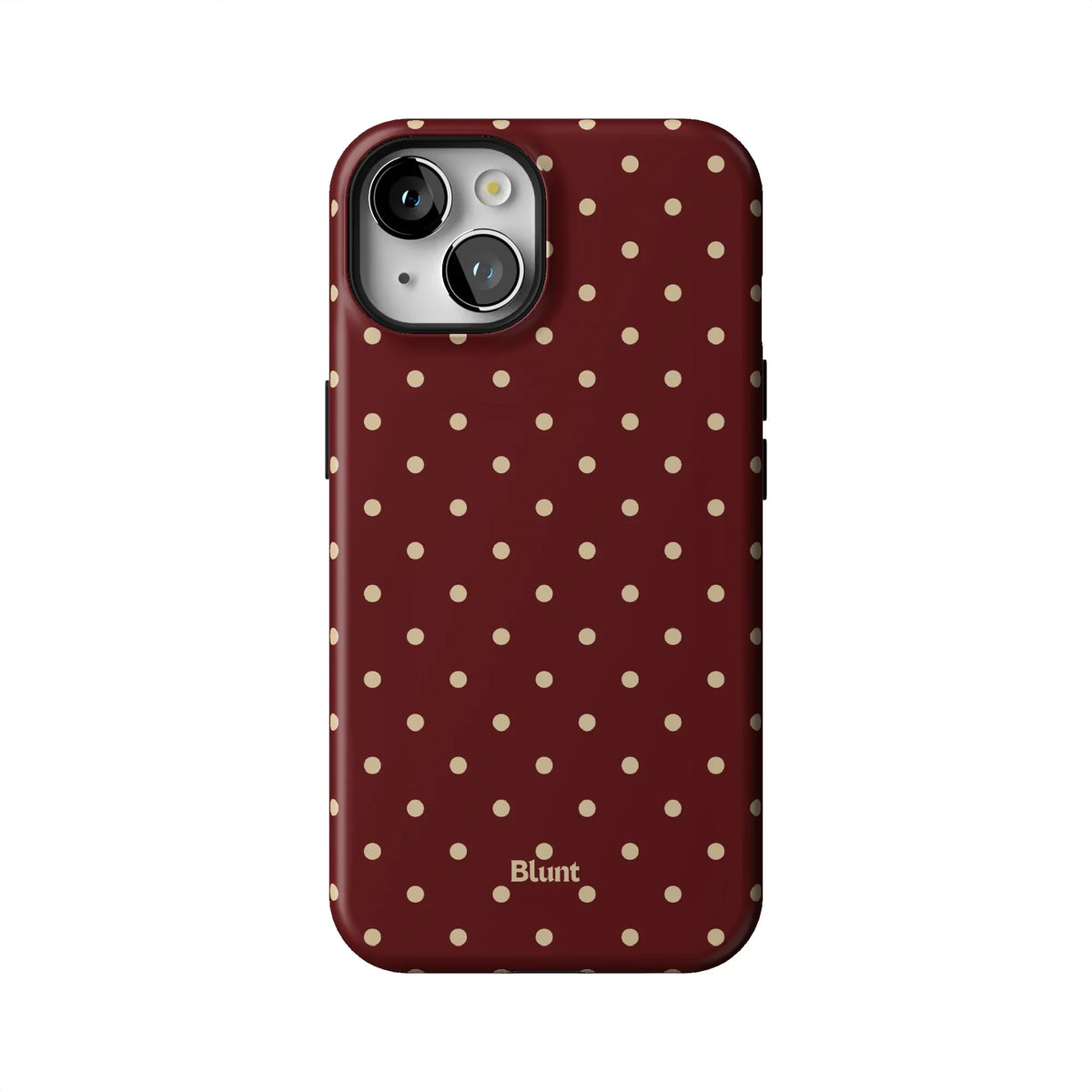 Burgundy Dot iPhone Case