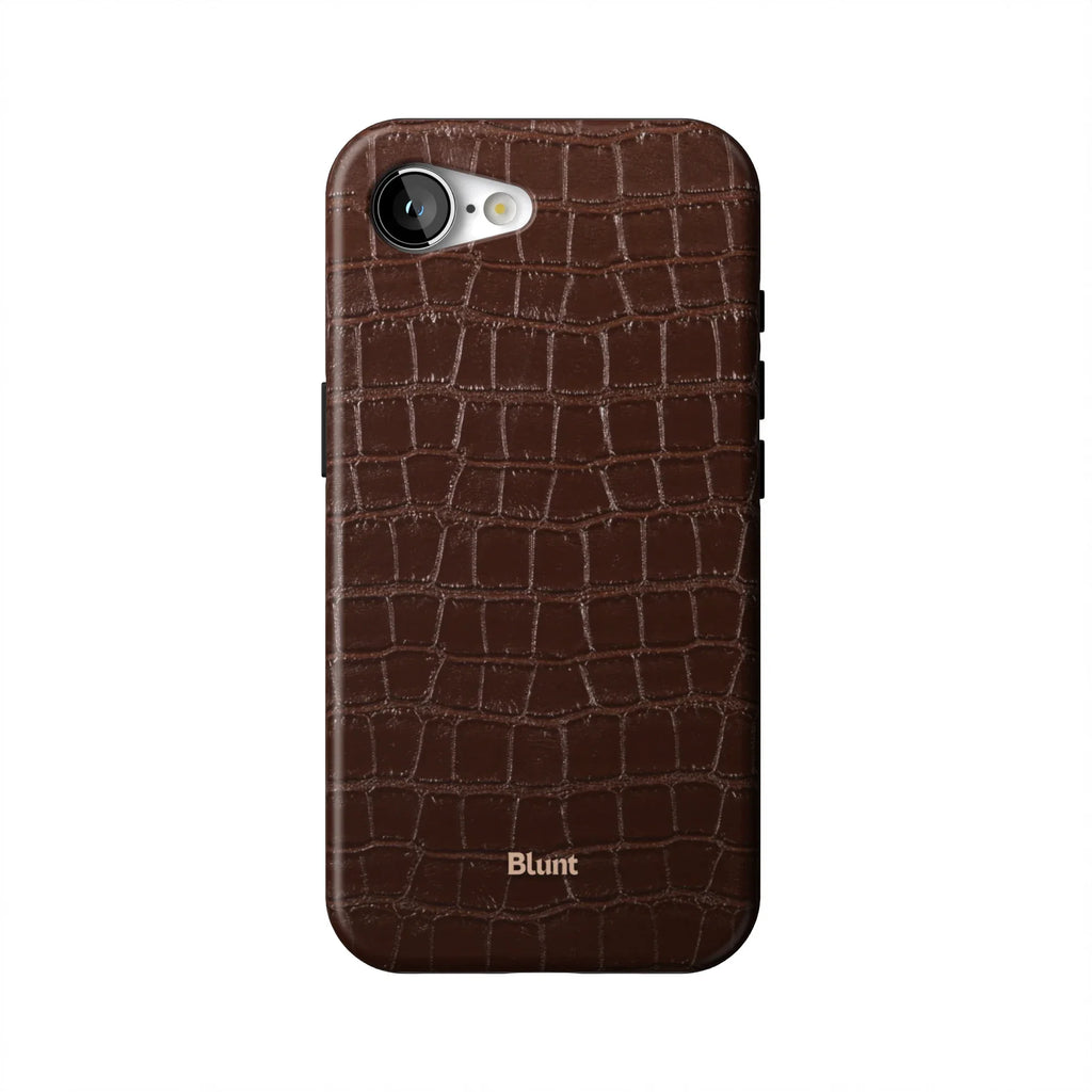 Chestnut Croc iPhone Case