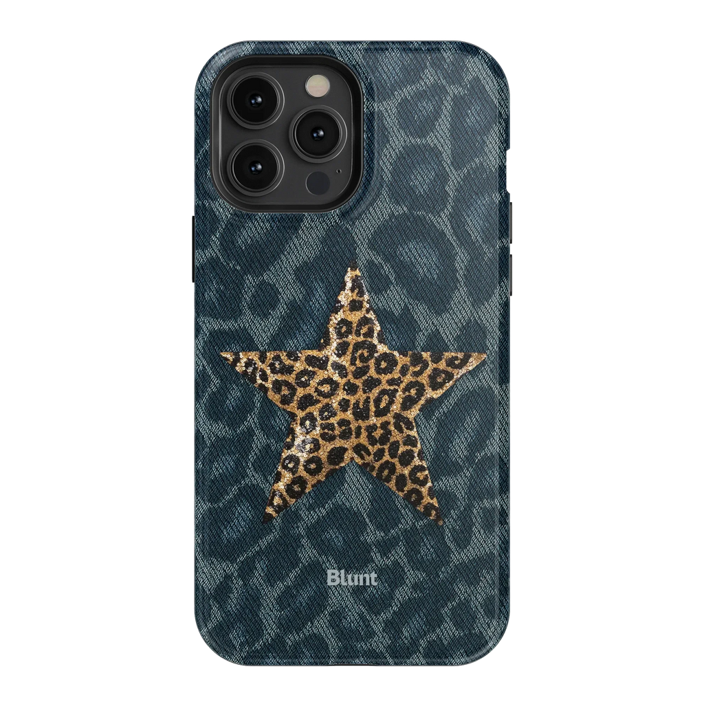 Denim Cheetah iPhone Case