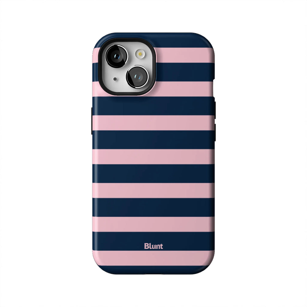 Blueberry Blush Stripe iPhone Case