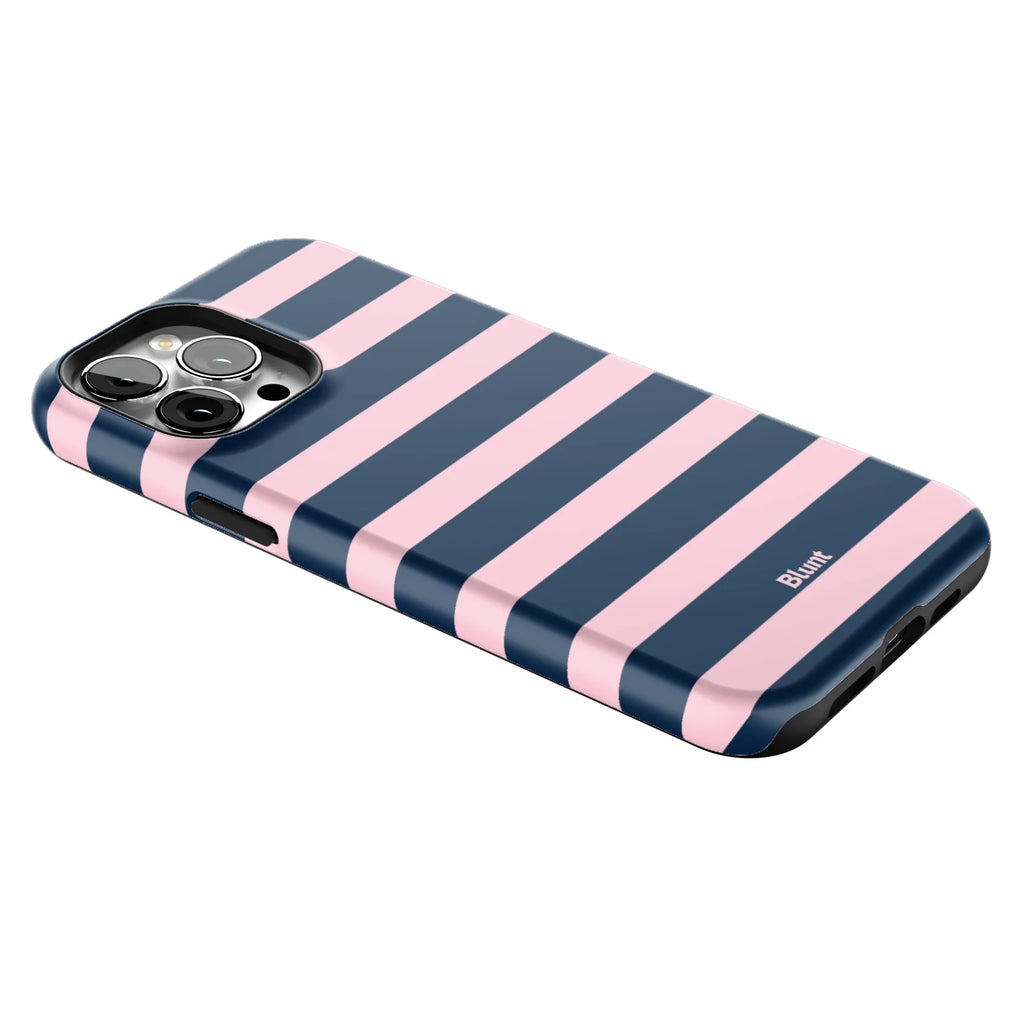 Blueberry Blush Stripe iPhone Case