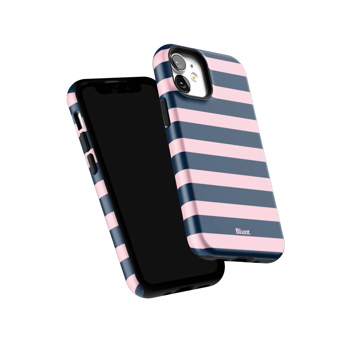 Blueberry Blush Stripe iPhone Case