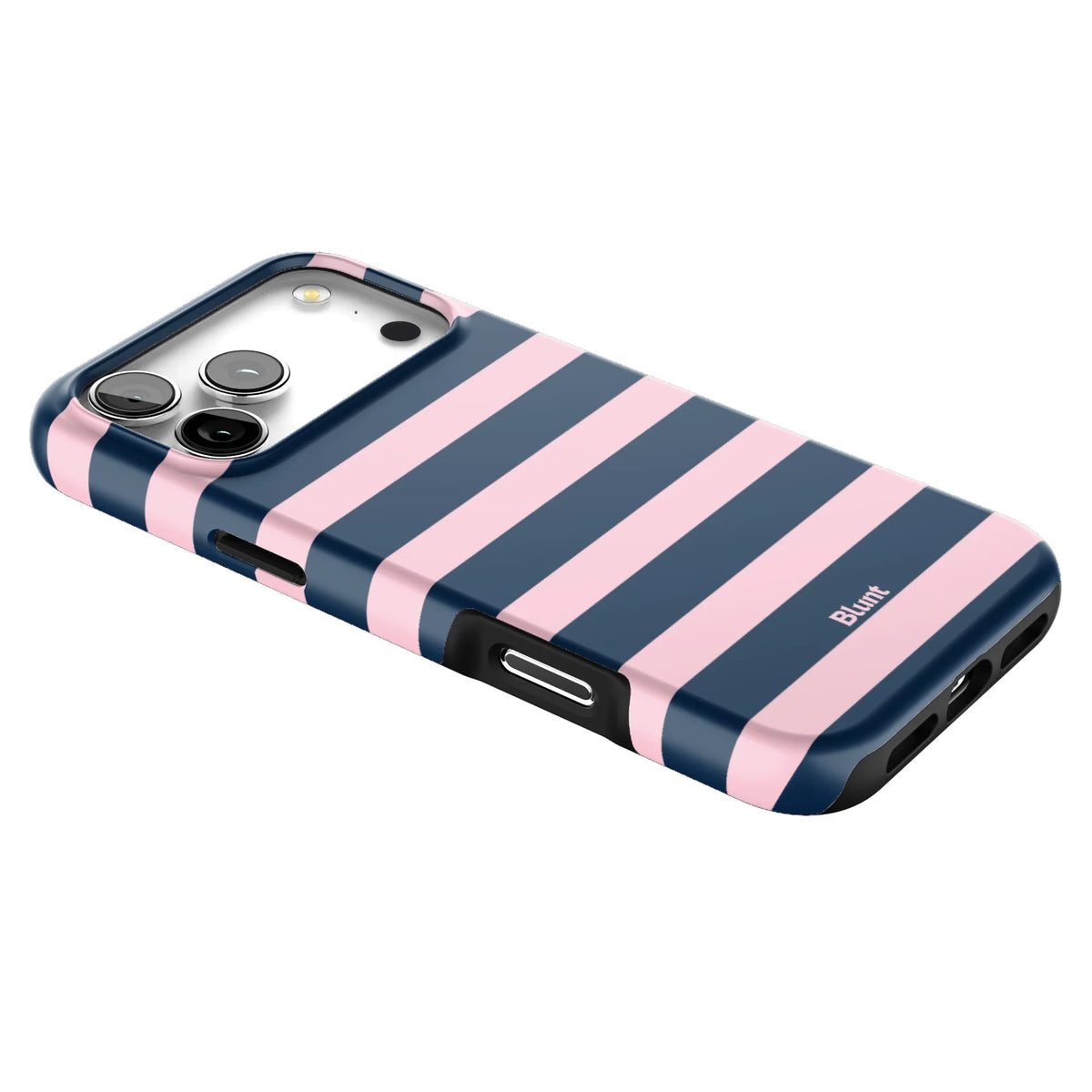 Blueberry Blush Stripe iPhone Case