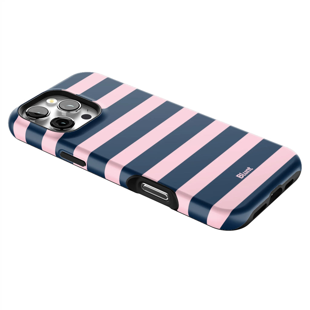 Blueberry Blush Stripe iPhone Case