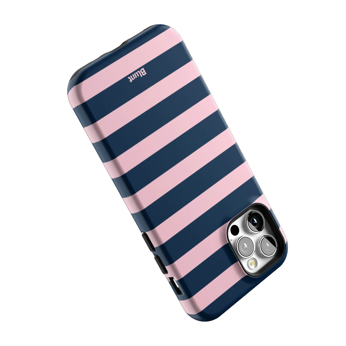 Blueberry Blush Stripe iPhone Case