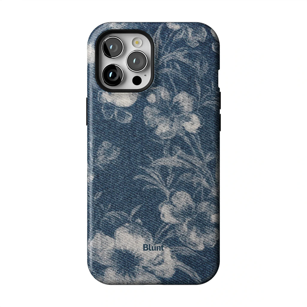 Denim Bloom iPhone Case