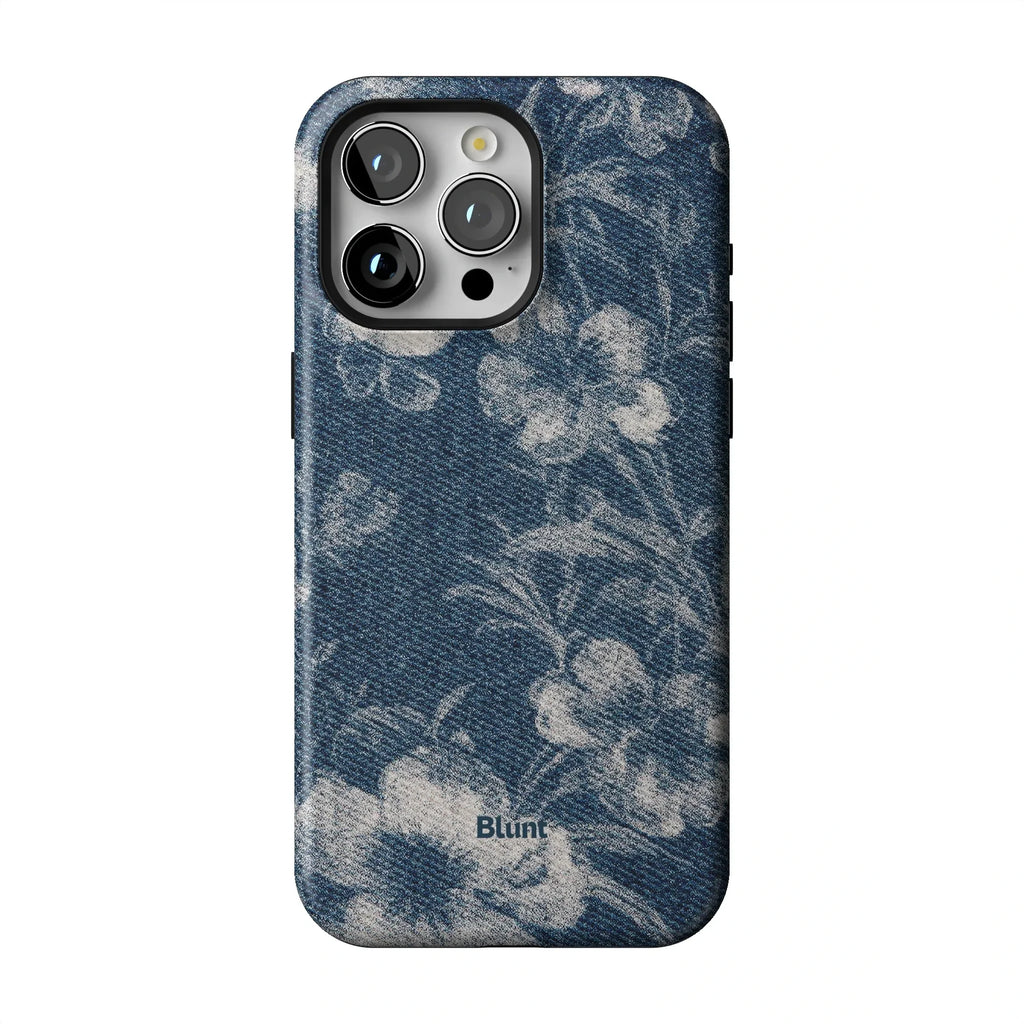 Denim Bloom iPhone Case