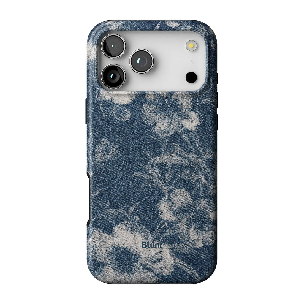 Denim Bloom iPhone Case