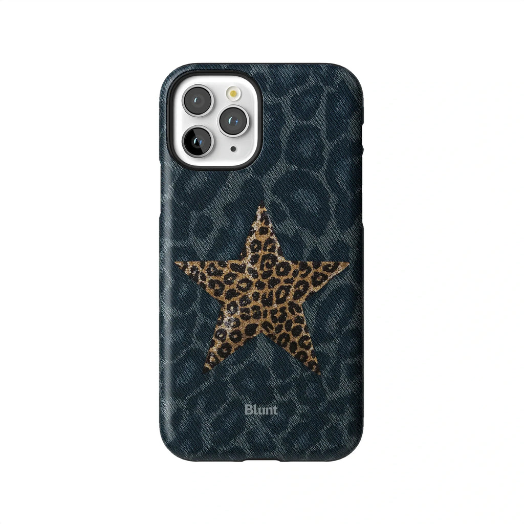 Denim Cheetah iPhone Case