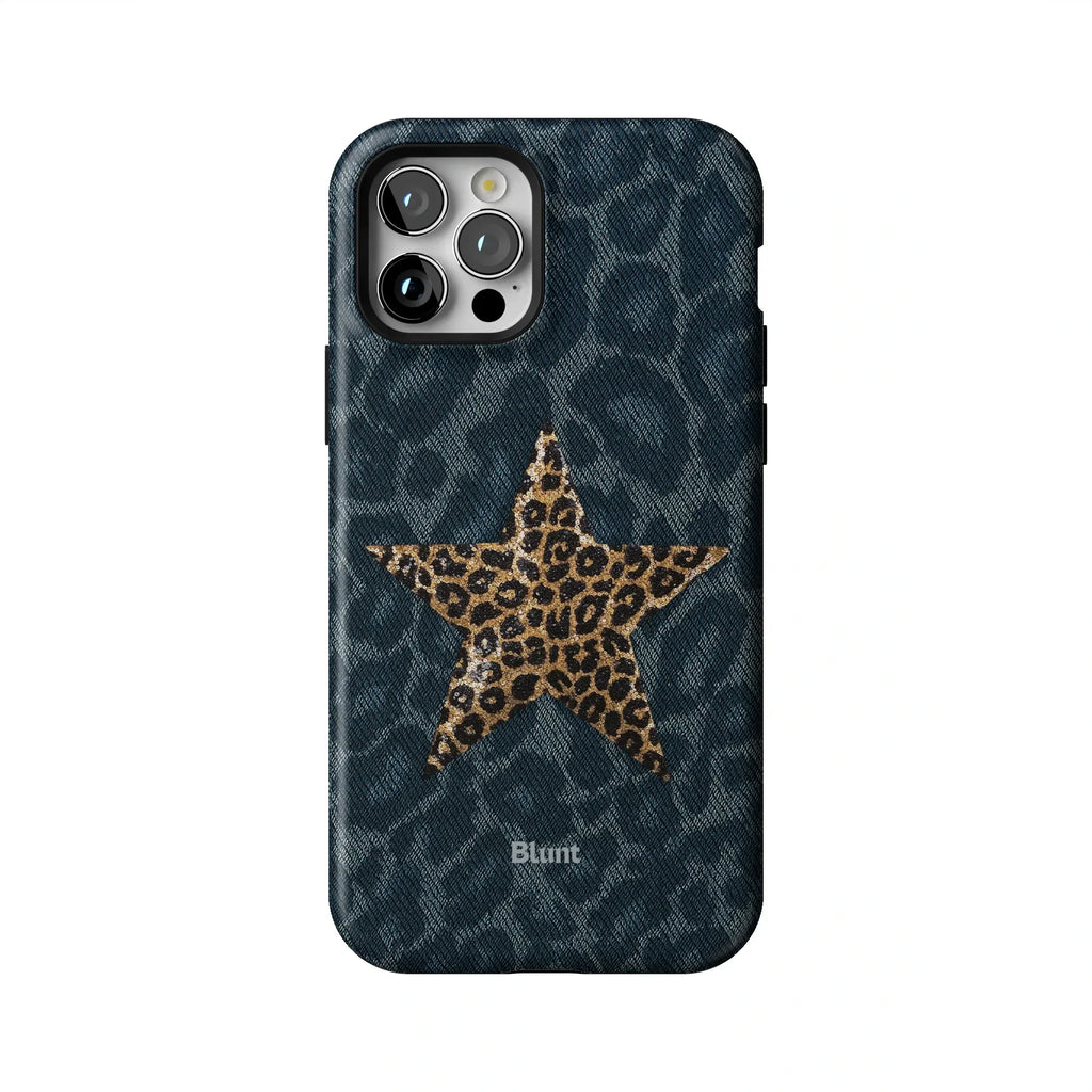Denim Cheetah iPhone Case