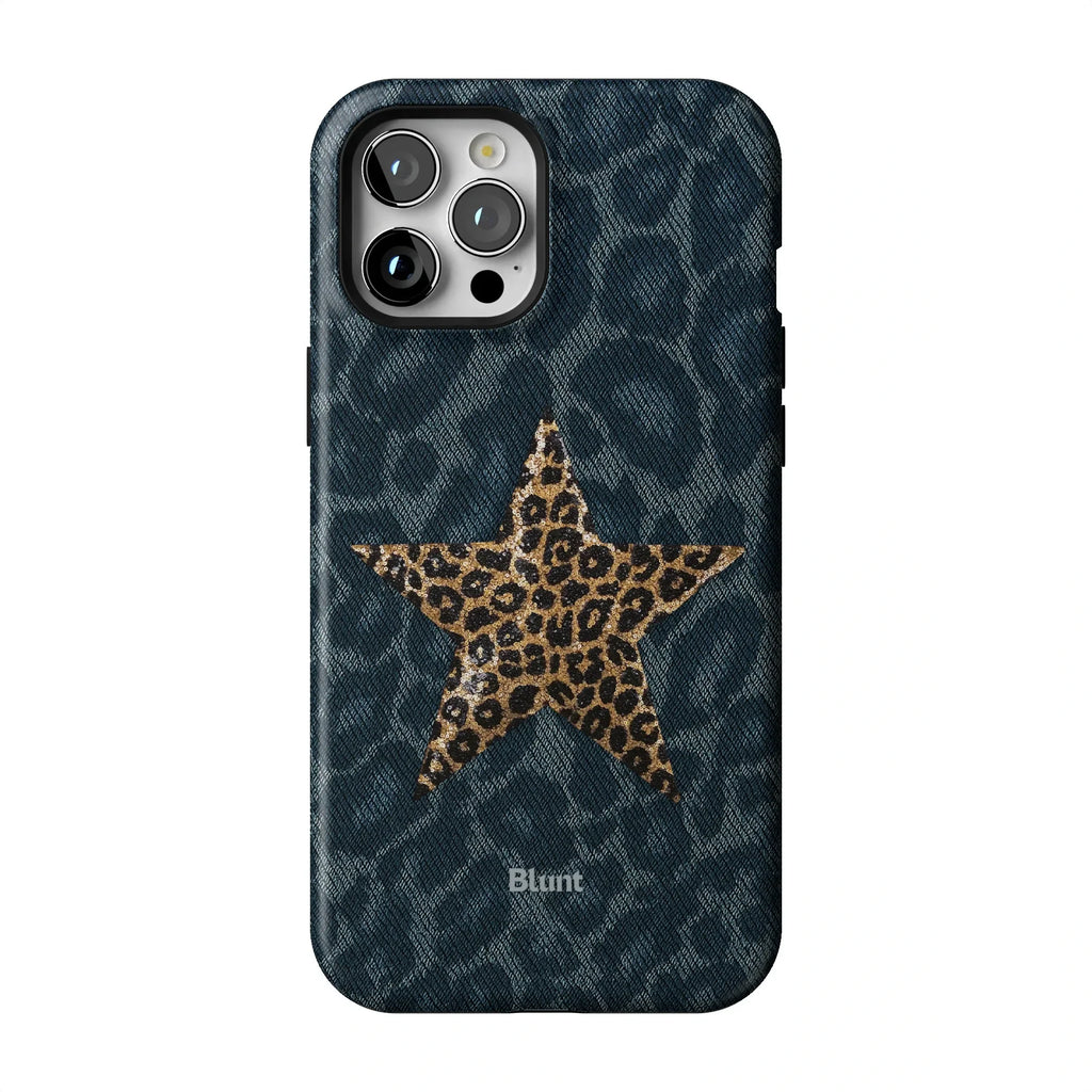 Denim Cheetah iPhone Case