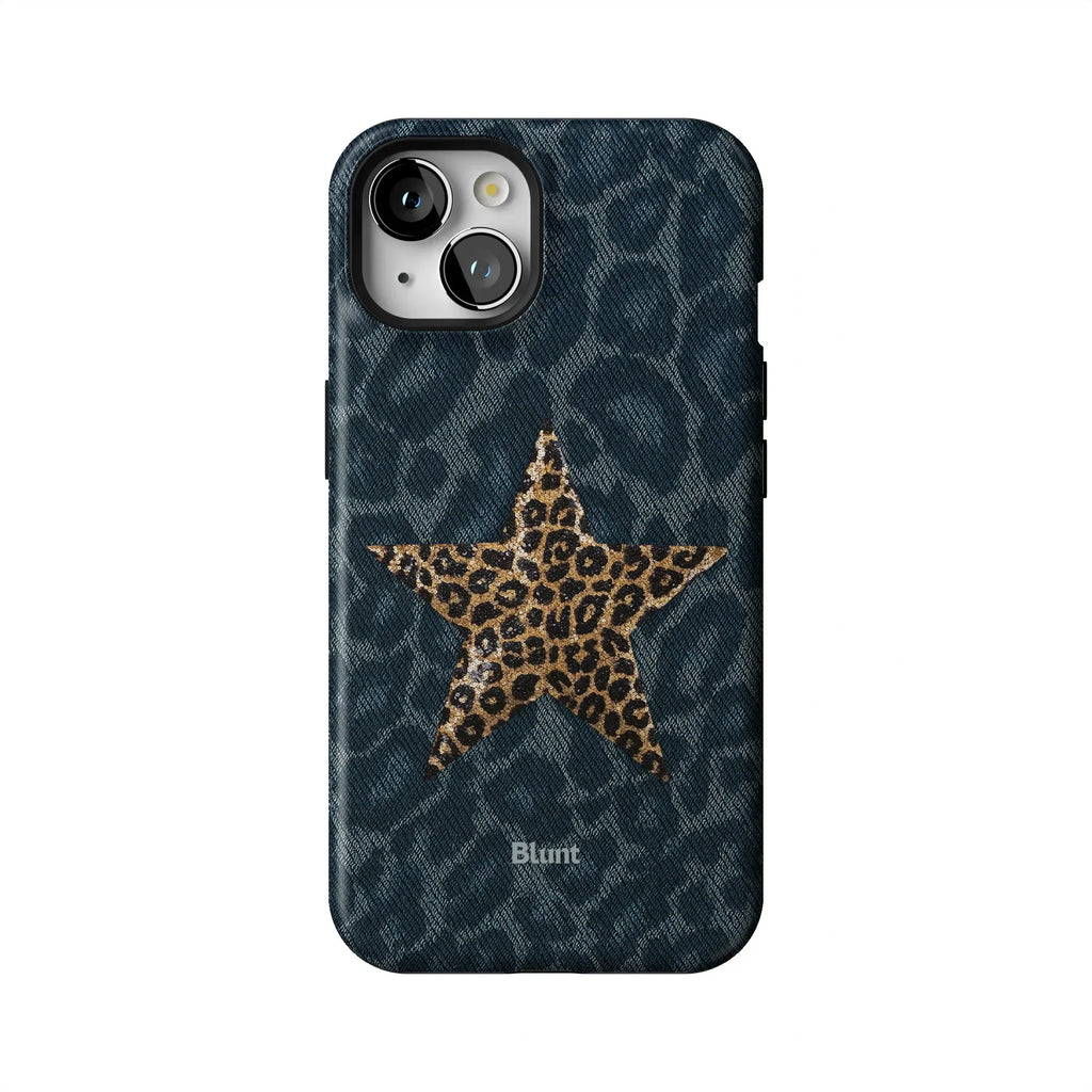 Denim Cheetah iPhone Case