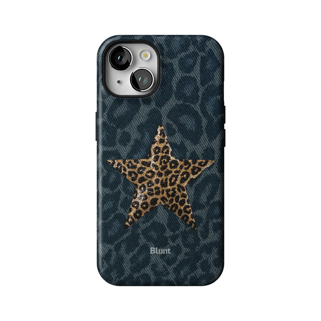 Denim Cheetah iPhone Case
