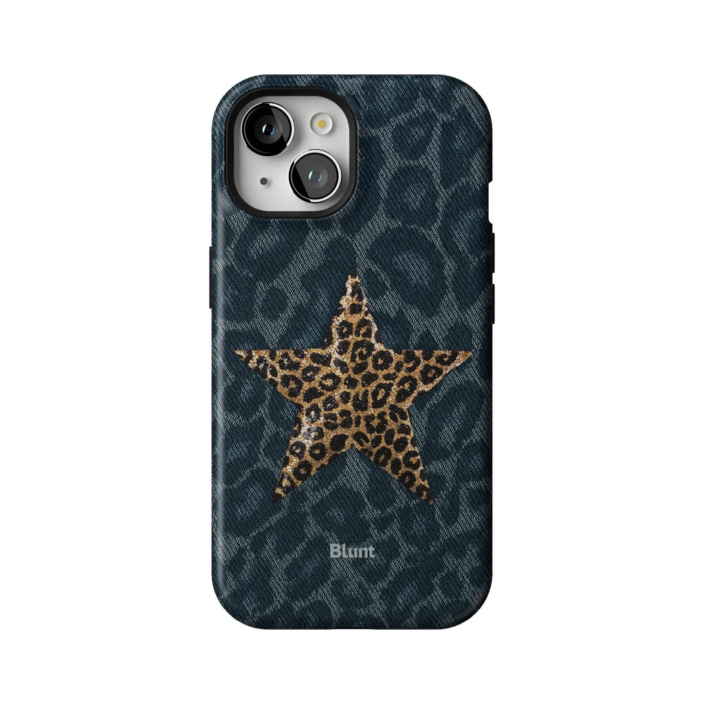 Denim Cheetah iPhone Case
