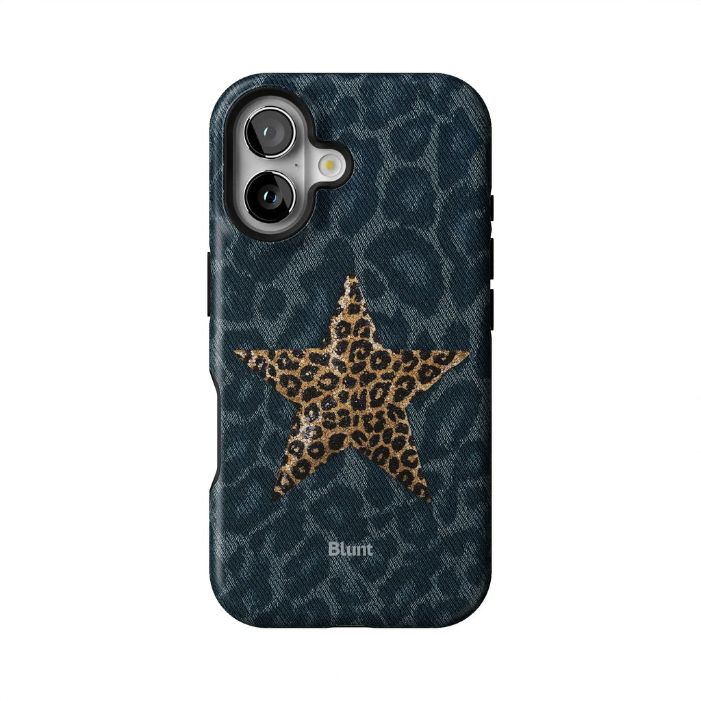 Denim Cheetah iPhone Case