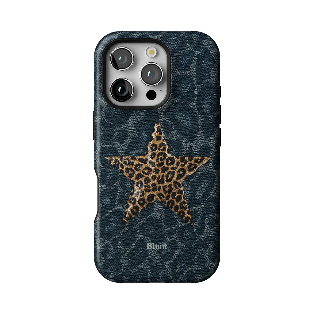 Denim Cheetah iPhone Case