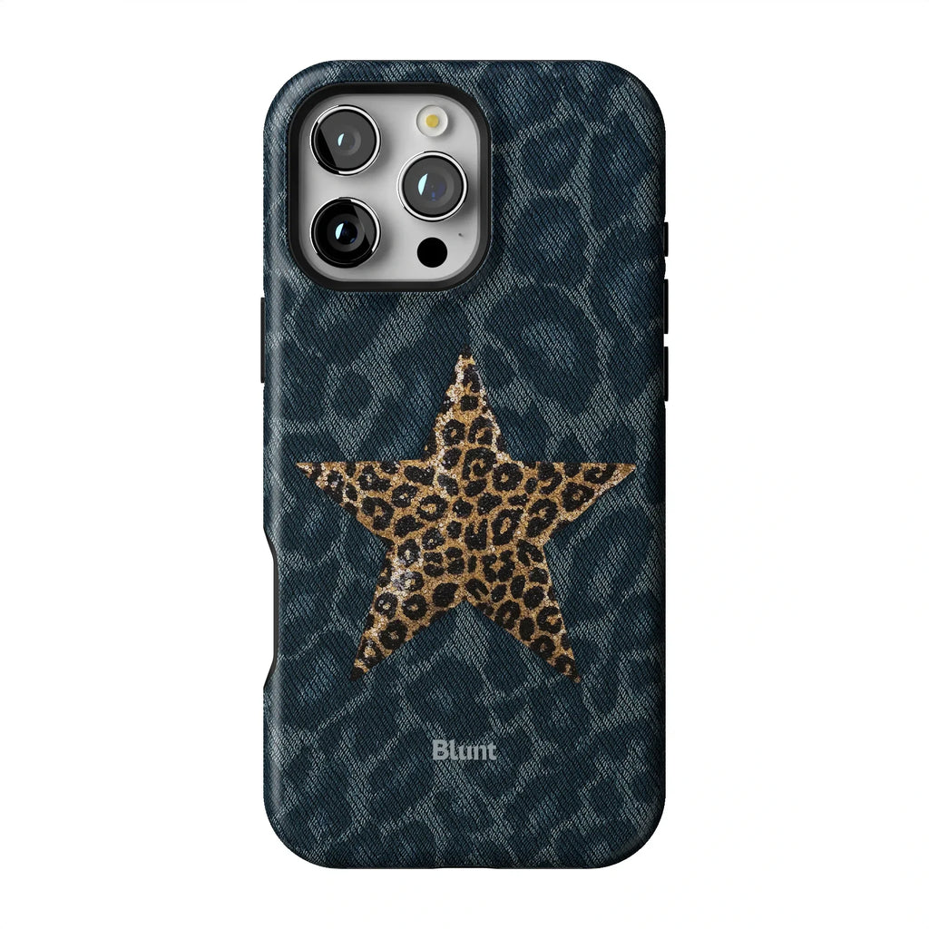 Denim Cheetah iPhone Case