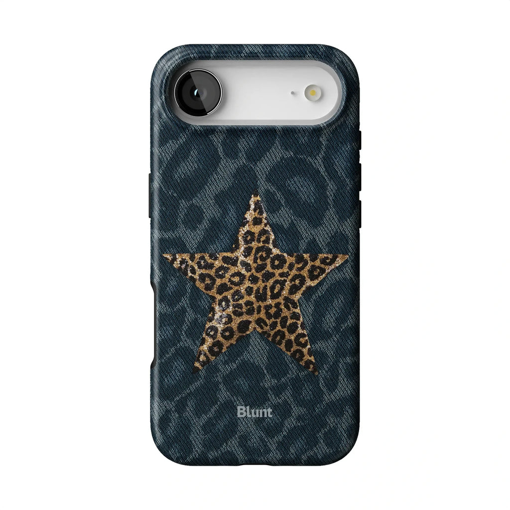 Denim Cheetah iPhone Case