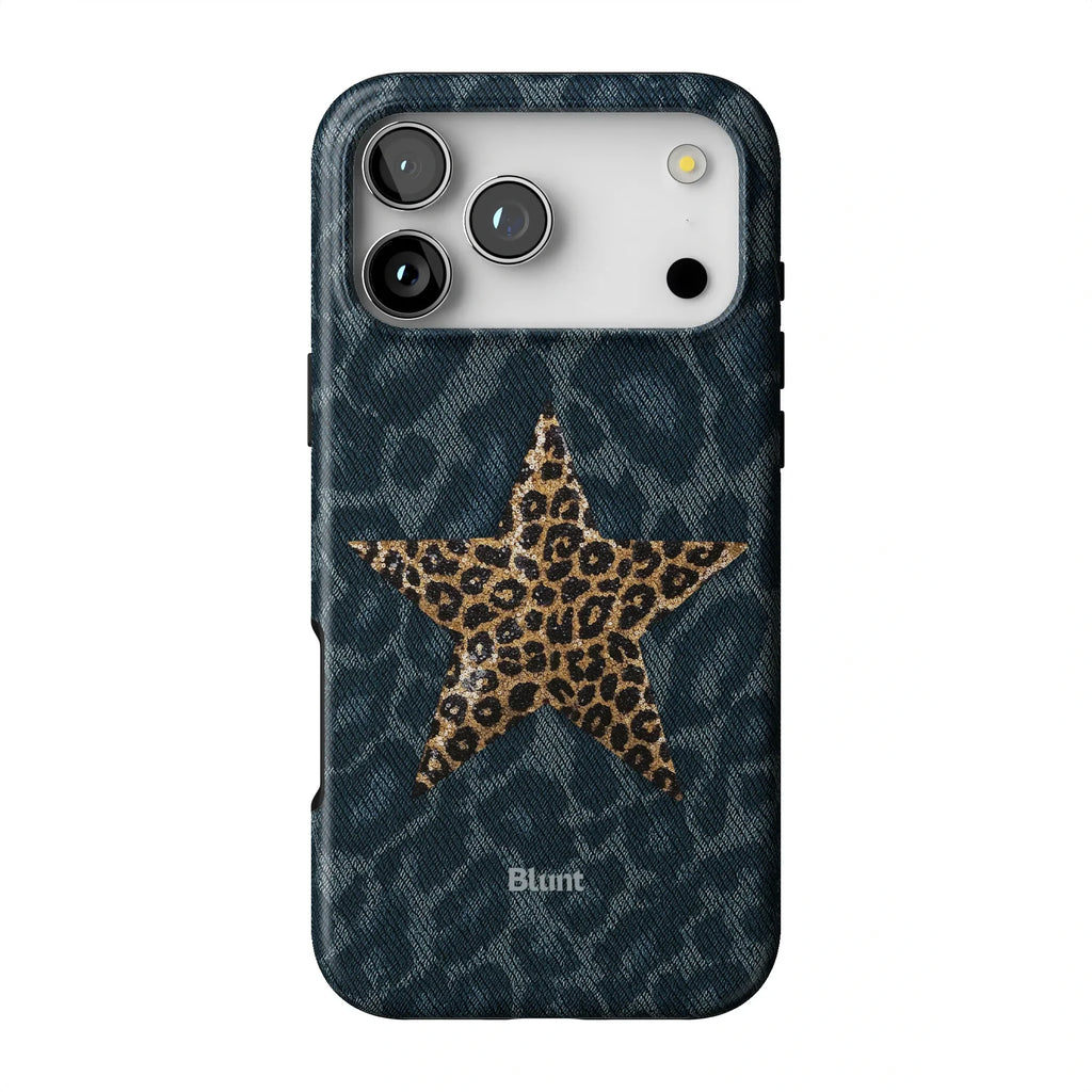 Denim Cheetah iPhone Case