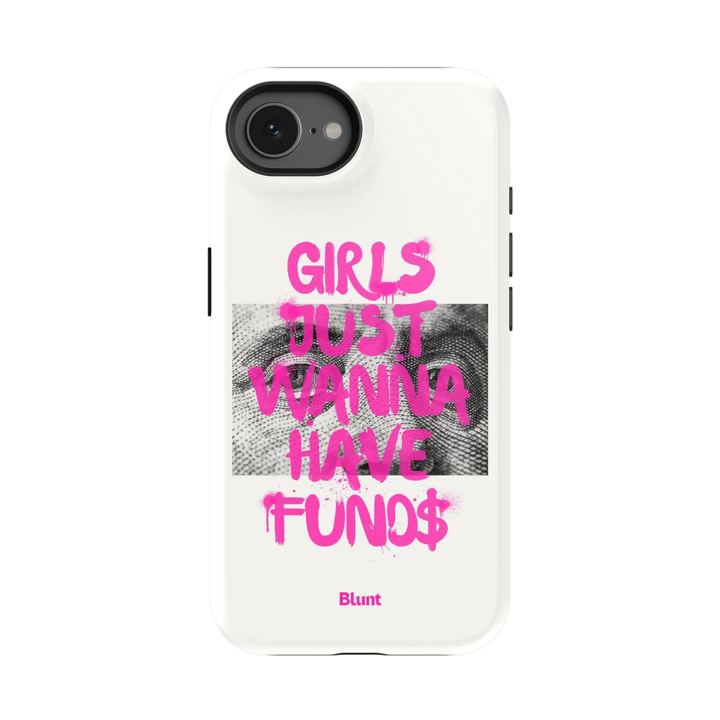 Fund$ White iPhone Case