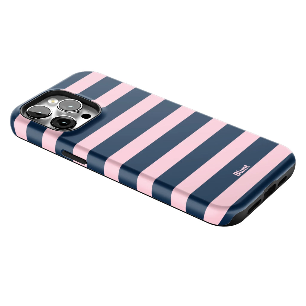 Blueberry Blush Stripe iPhone Case