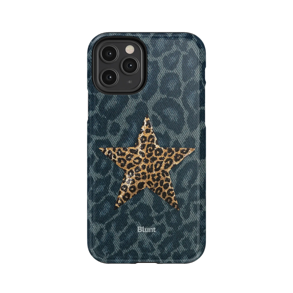Denim Cheetah iPhone Case