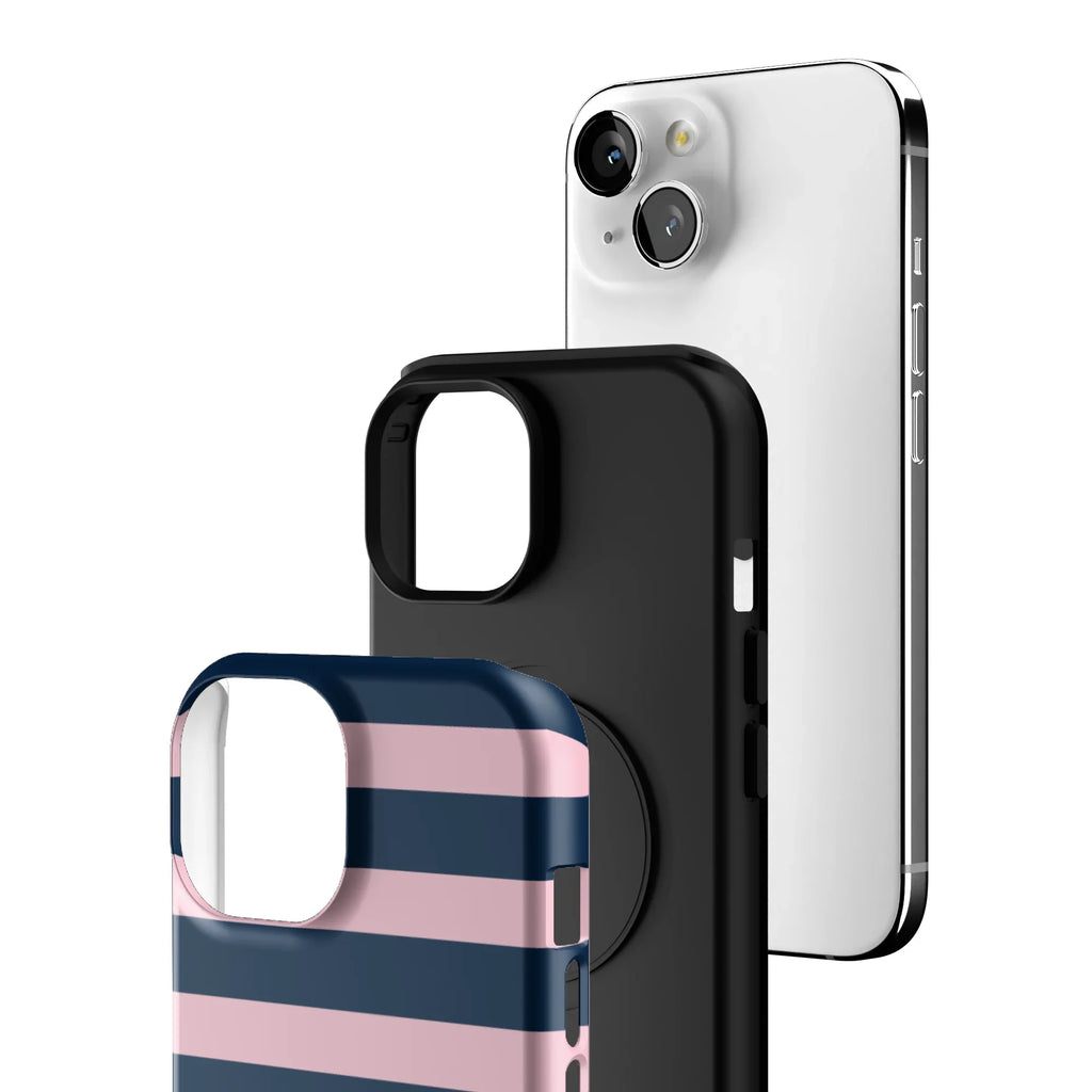 Blueberry Blush Stripe iPhone Case
