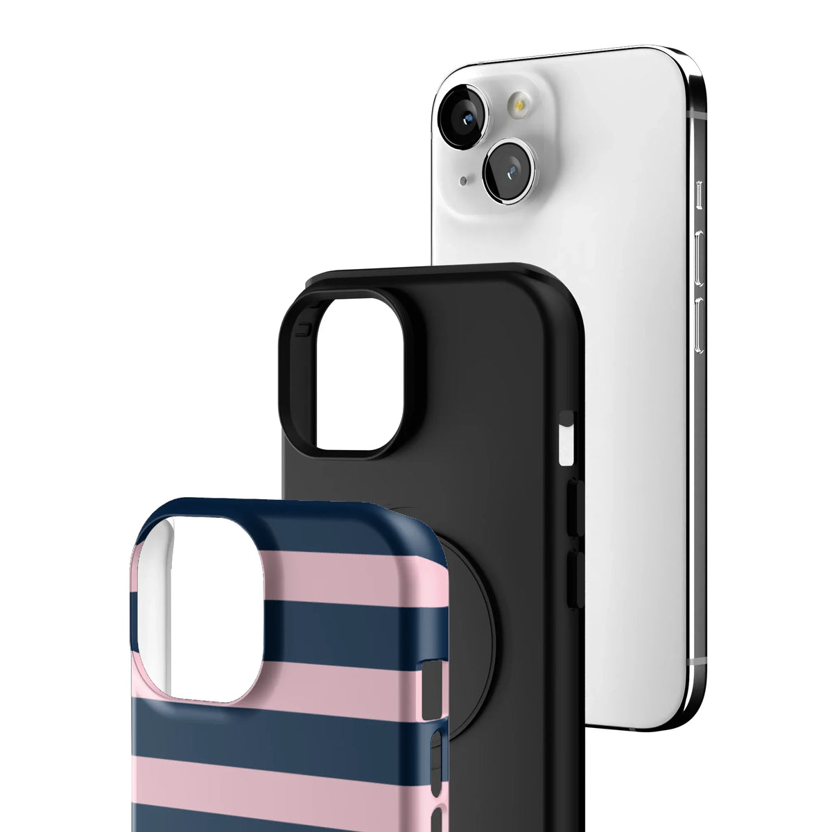 Blueberry Blush Stripe iPhone Case