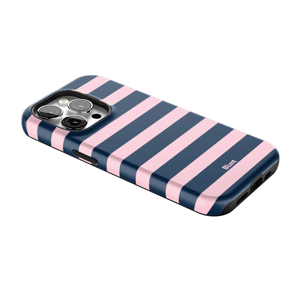 Blueberry Blush Stripe iPhone Case