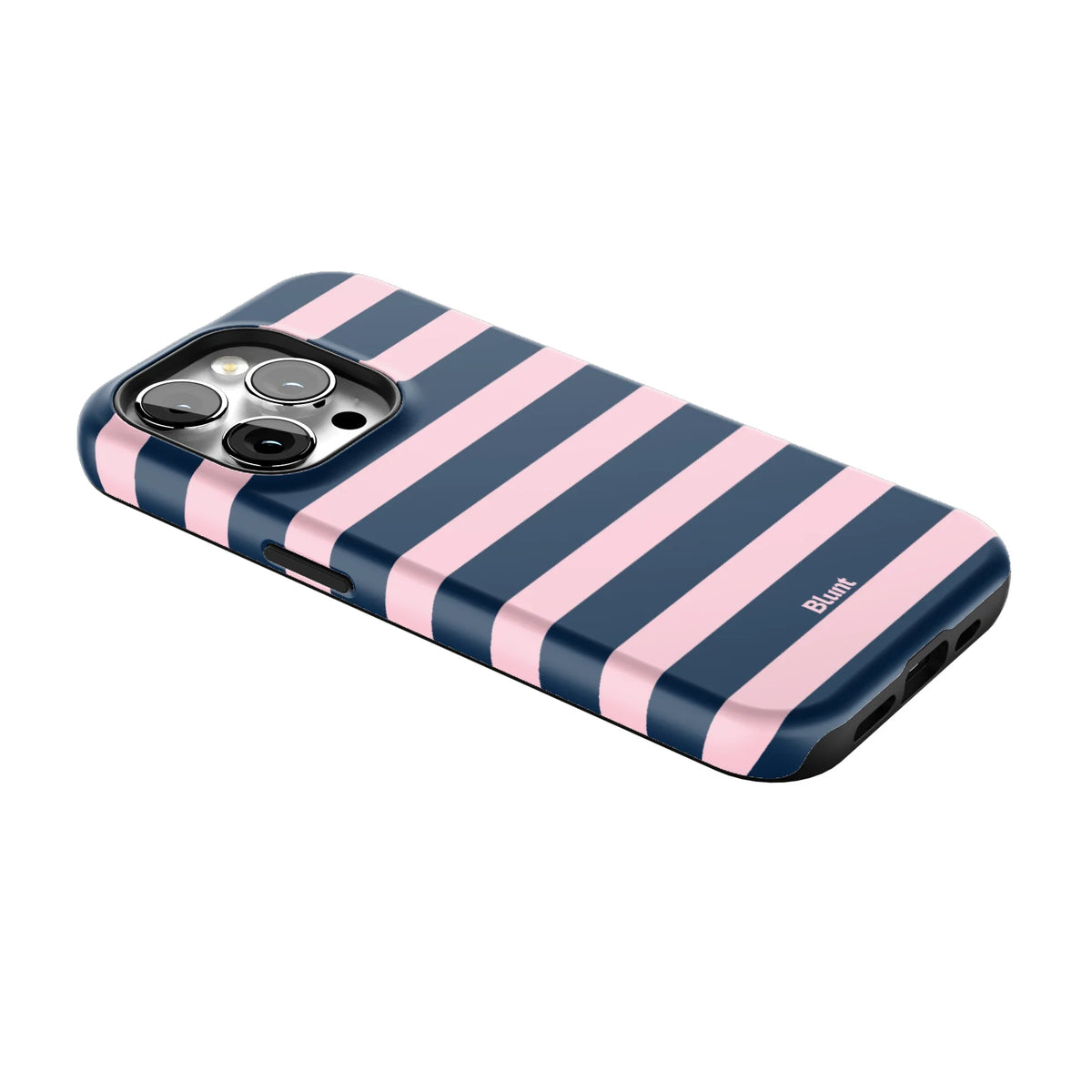 Blueberry Blush Stripe iPhone Case