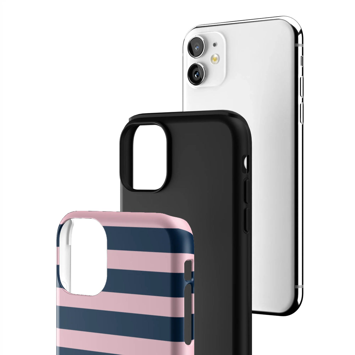 Blueberry Blush Stripe iPhone Case