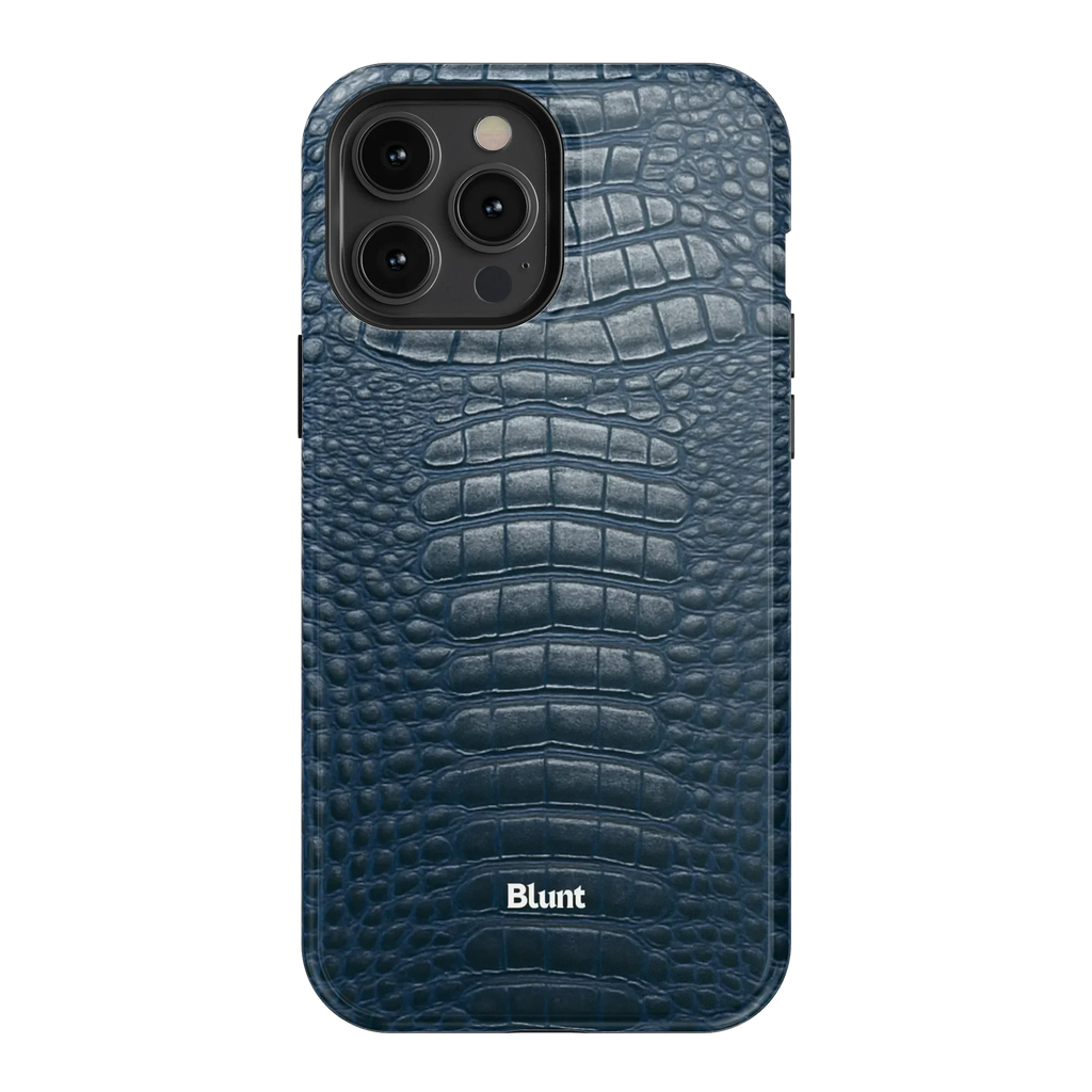Navy Croc iPhone Case