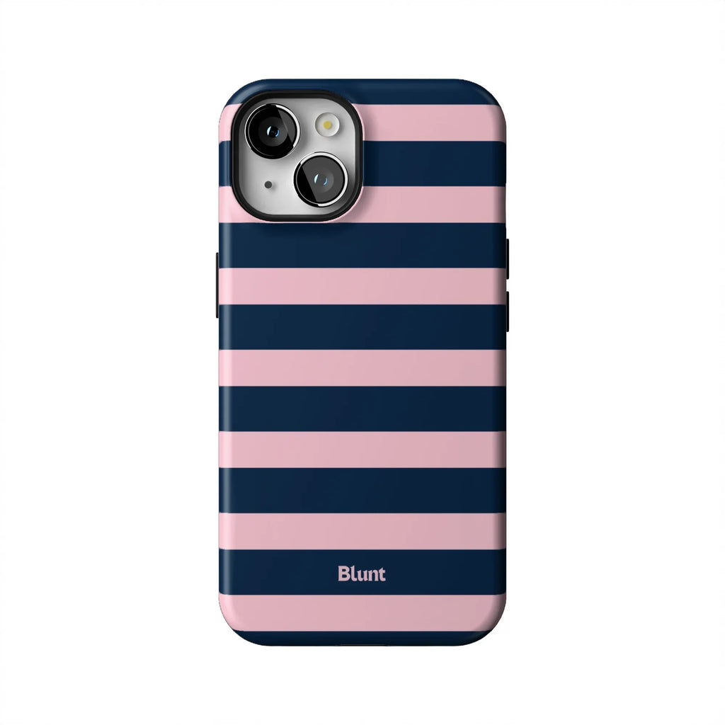 Blueberry Blush Stripe iPhone Case