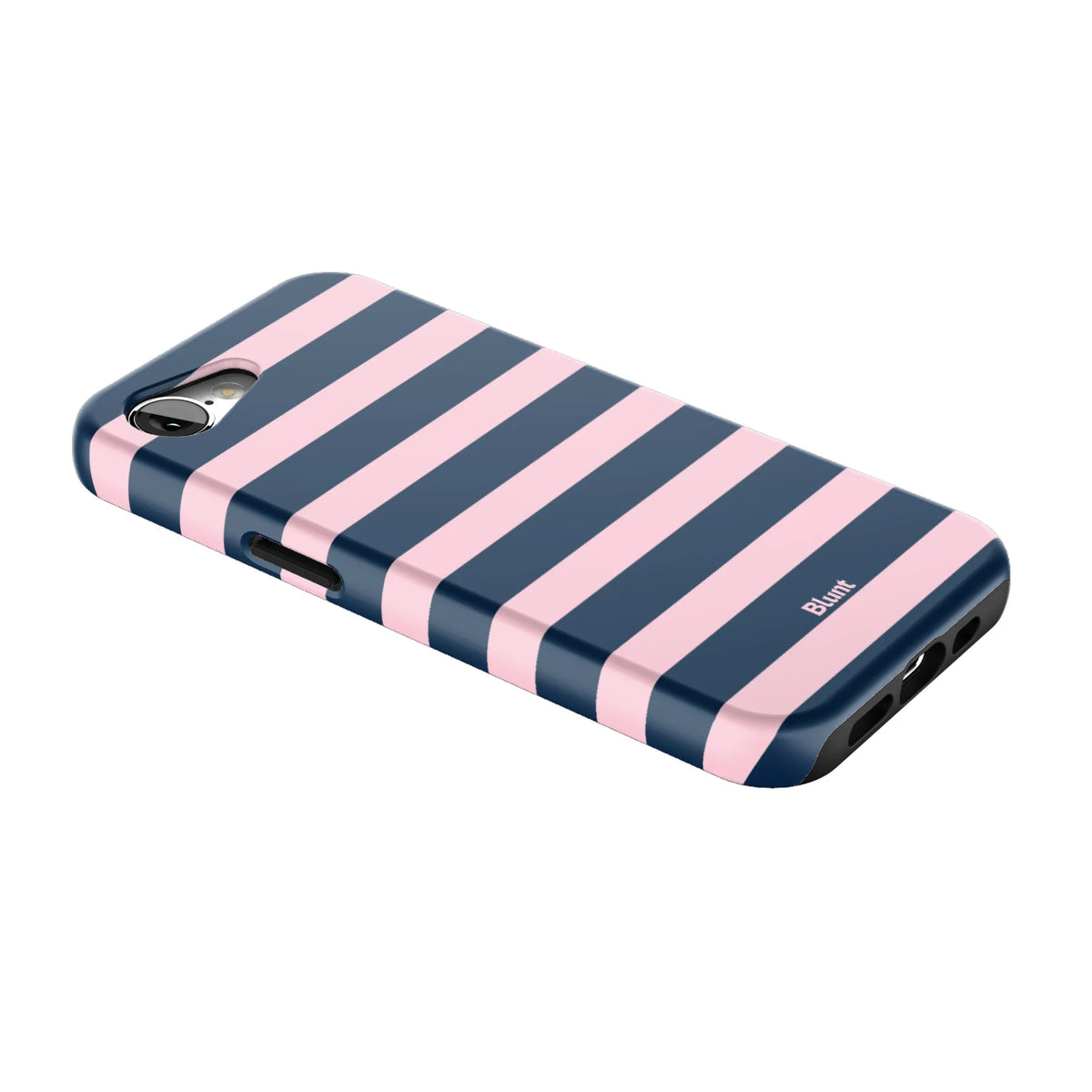 Blueberry Blush Stripe iPhone Case