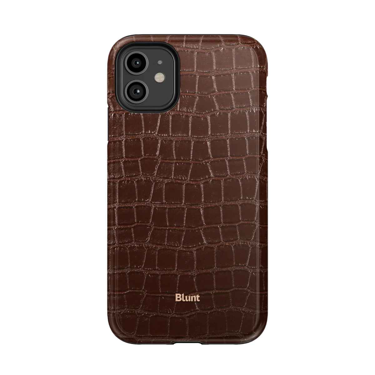 Chestnut Croc iPhone Case