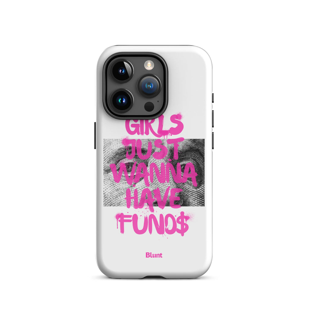 Fund$ White iPhone Case