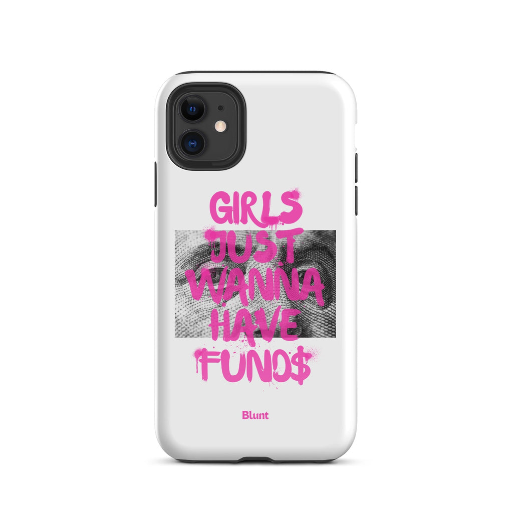 Fund$ White iPhone Case