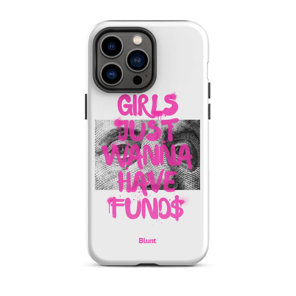 Fund$ White iPhone Case