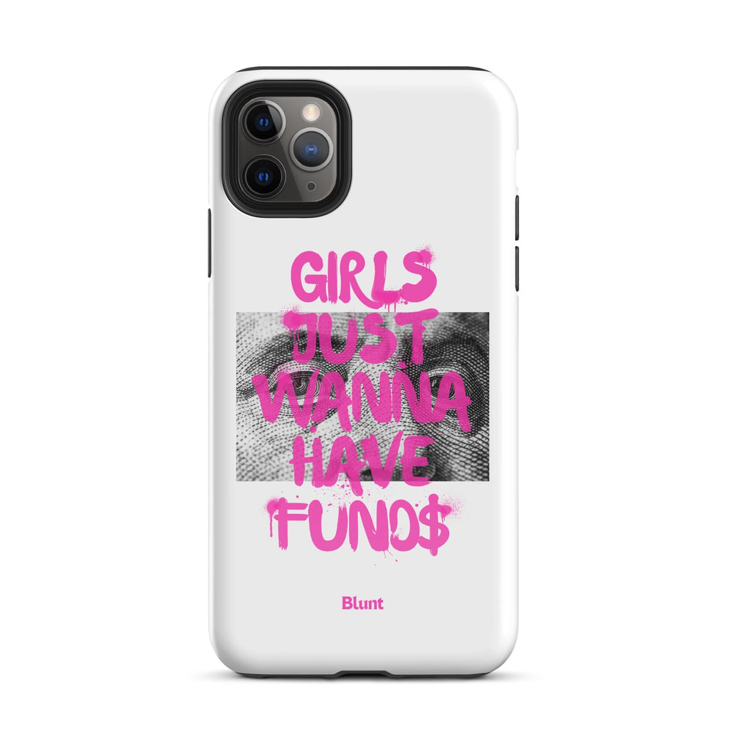 Fund$ White iPhone Case