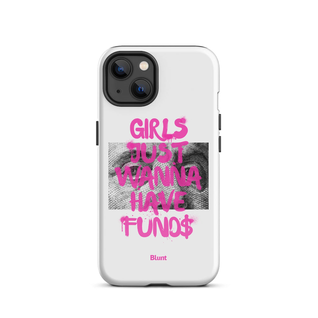 Fund$ White iPhone Case
